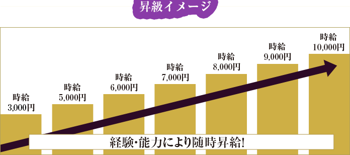 昇級イメージ、経験・能力により随時昇級